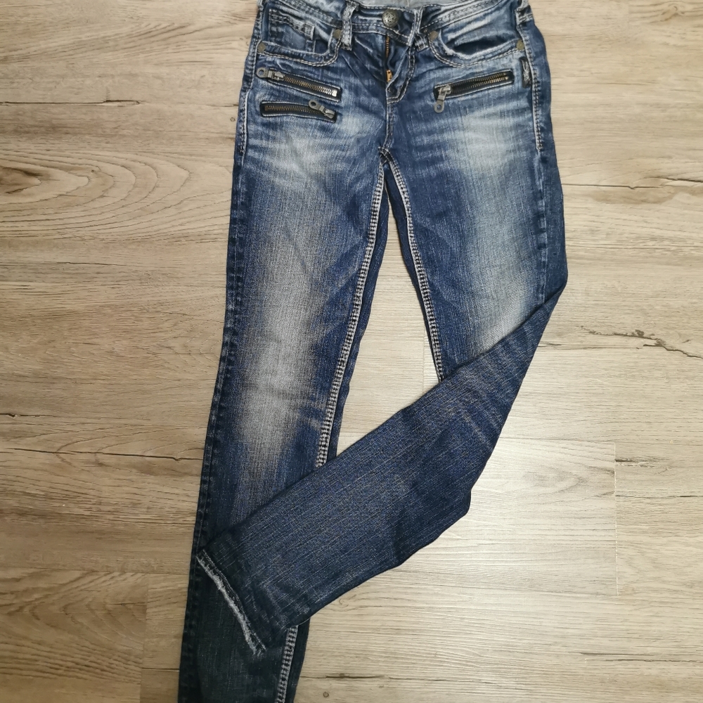 Gently worn, Silver Aiko Skinny jeans, 25x31